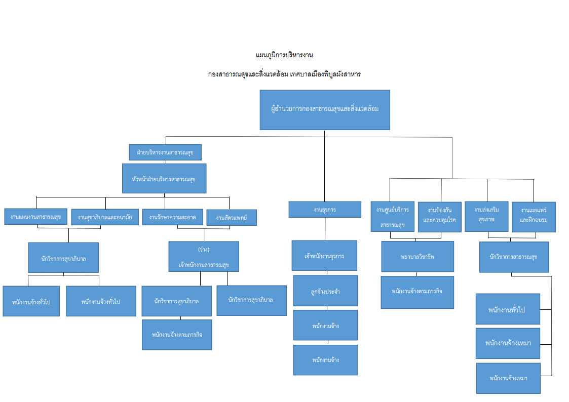 ผังโครงสร้างกองสาธารณสุขและสิ่งแวดล้อม